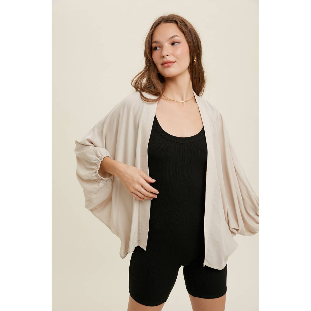 Woven Kimono With Side Slits - Modish Maven Boutique