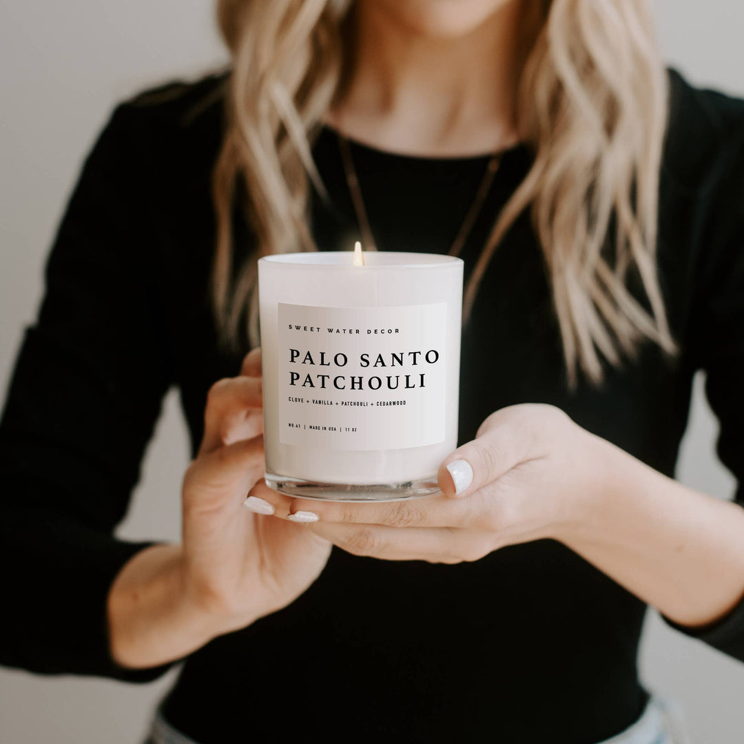 Palo Santo Patchouli 11 oz Soy Candle - Modish Maven Boutique