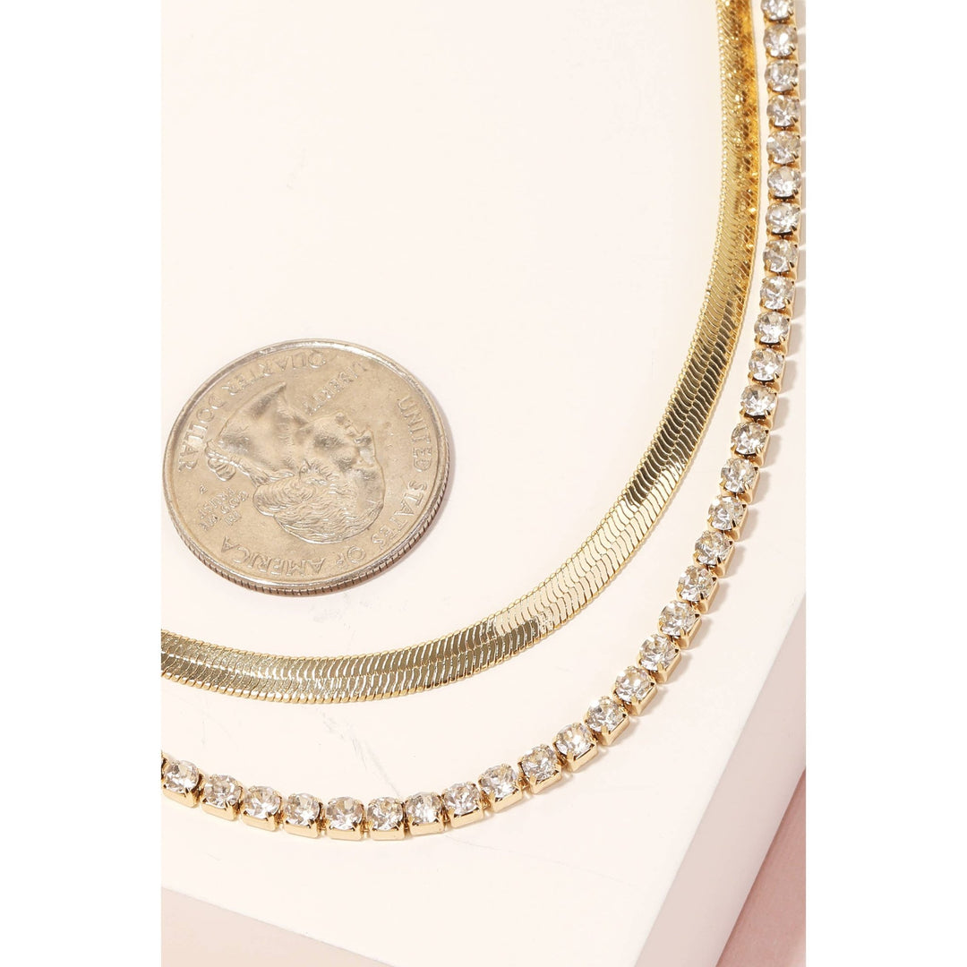 Stud And Snake Chain Necklace - Modish Maven Boutique