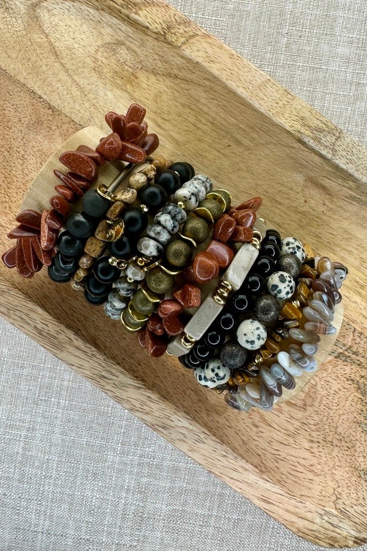 Beljoy Dark Neutrals Bracelet Collection - Modish Maven Boutique