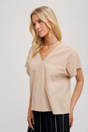 V-Neck Dolman Sleeve Top - Modish Maven Boutique