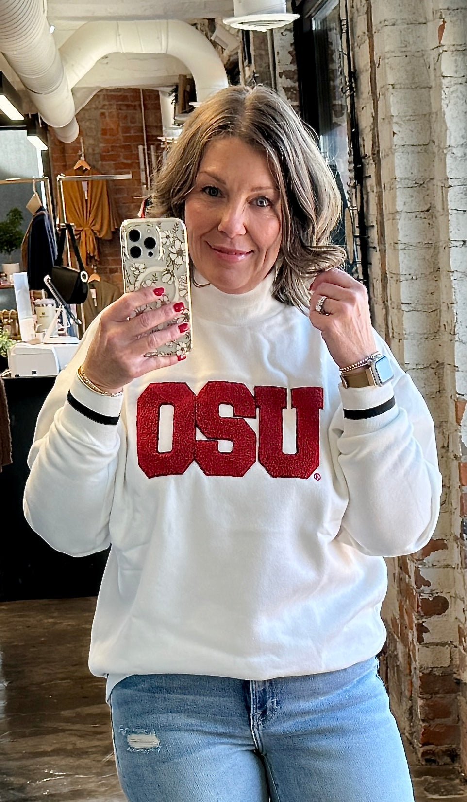 Ohio State Mock Neck Pullover - Modish Maven Boutique