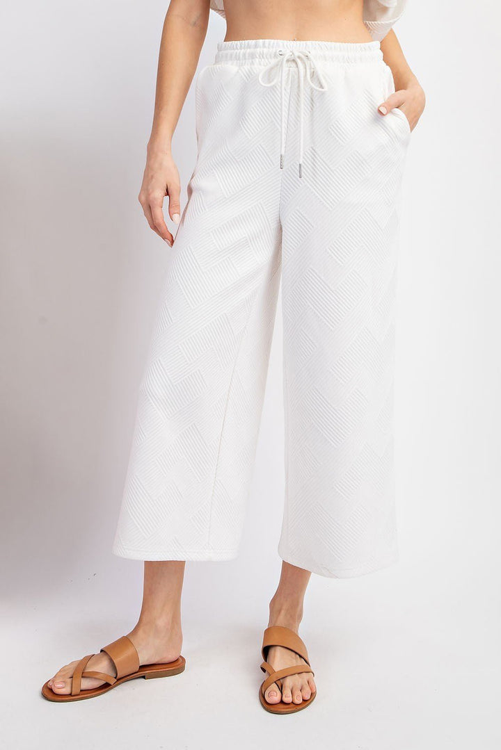 Textured Relaxed Pants - Modish Maven Boutique