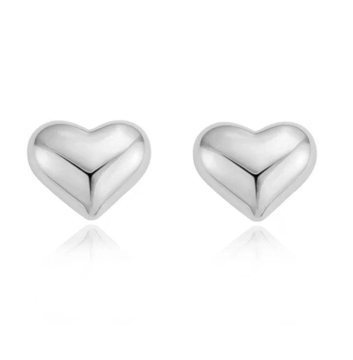 Puffy Heart Stud Earrings - Modish Maven Boutique