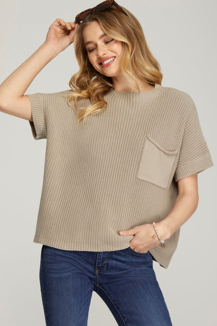 Soft Breeze Drop Shoulder Sweater Top