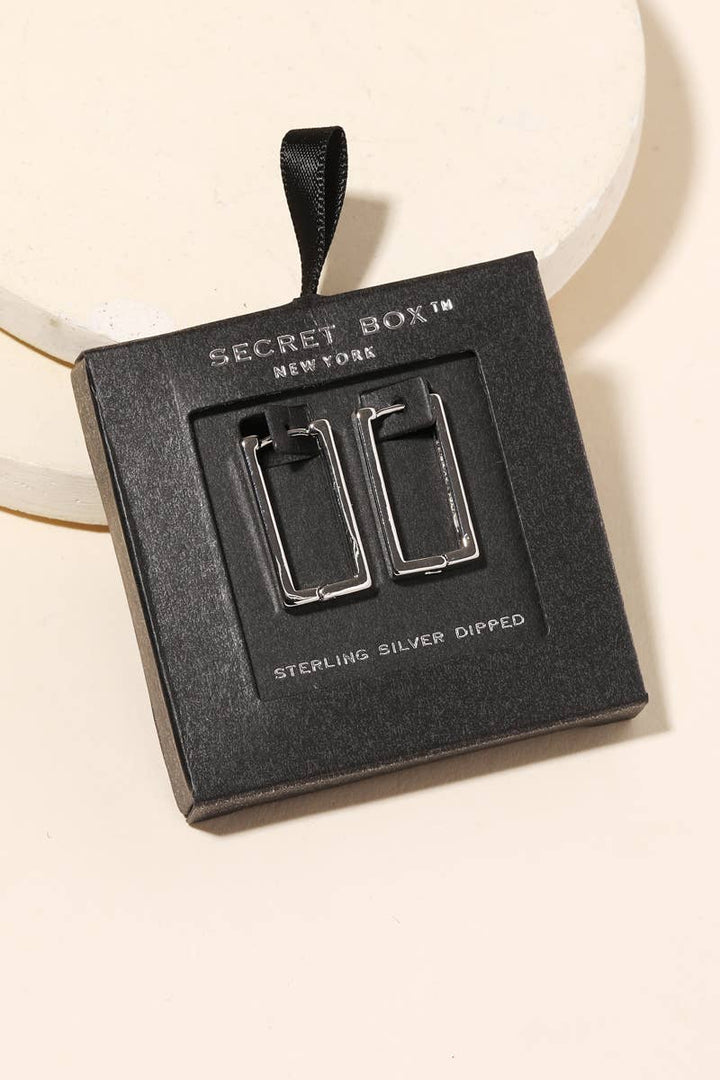 Secret Box Rectangle Cutout Hoop Earrings - Modish Maven Boutique