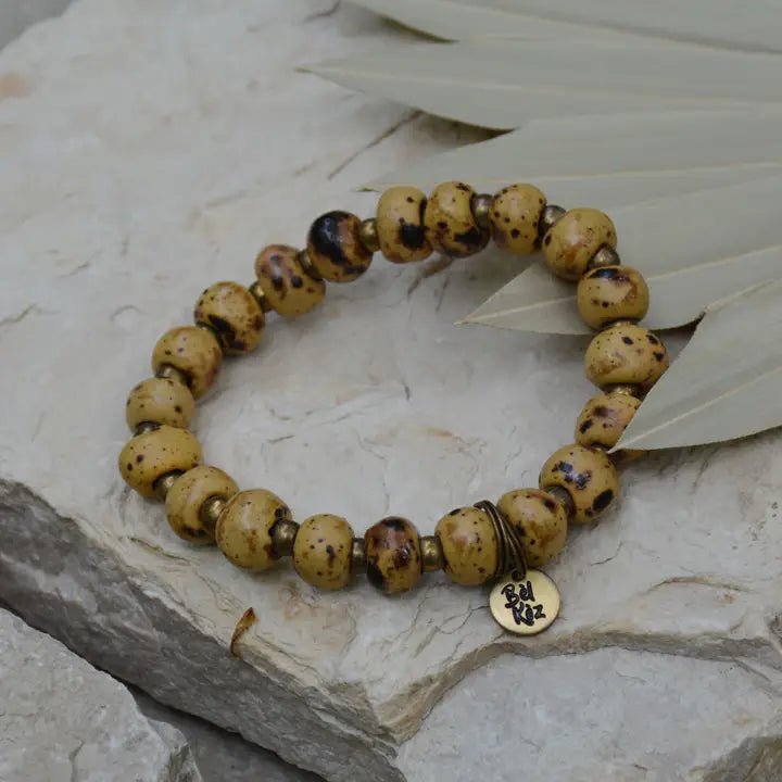 Walnut | Bel Koz Round Clay Bead Bracelet - Modish Maven Boutique