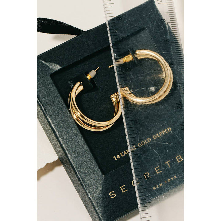 Gold Dipped Layered Tube Hoop Earrings - Modish Maven Boutique