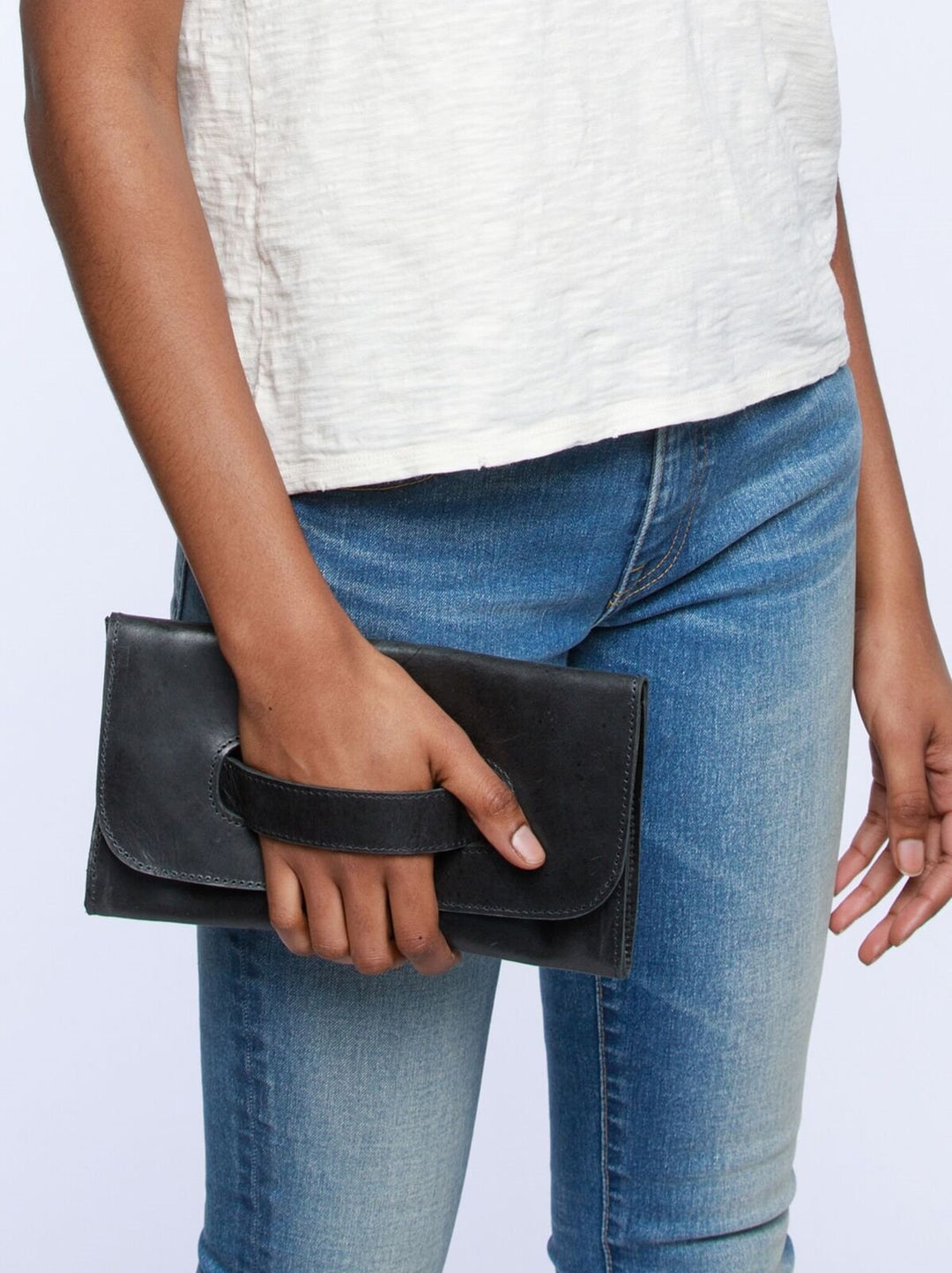 Side Handle Leather Clutch - Modish Maven Boutique