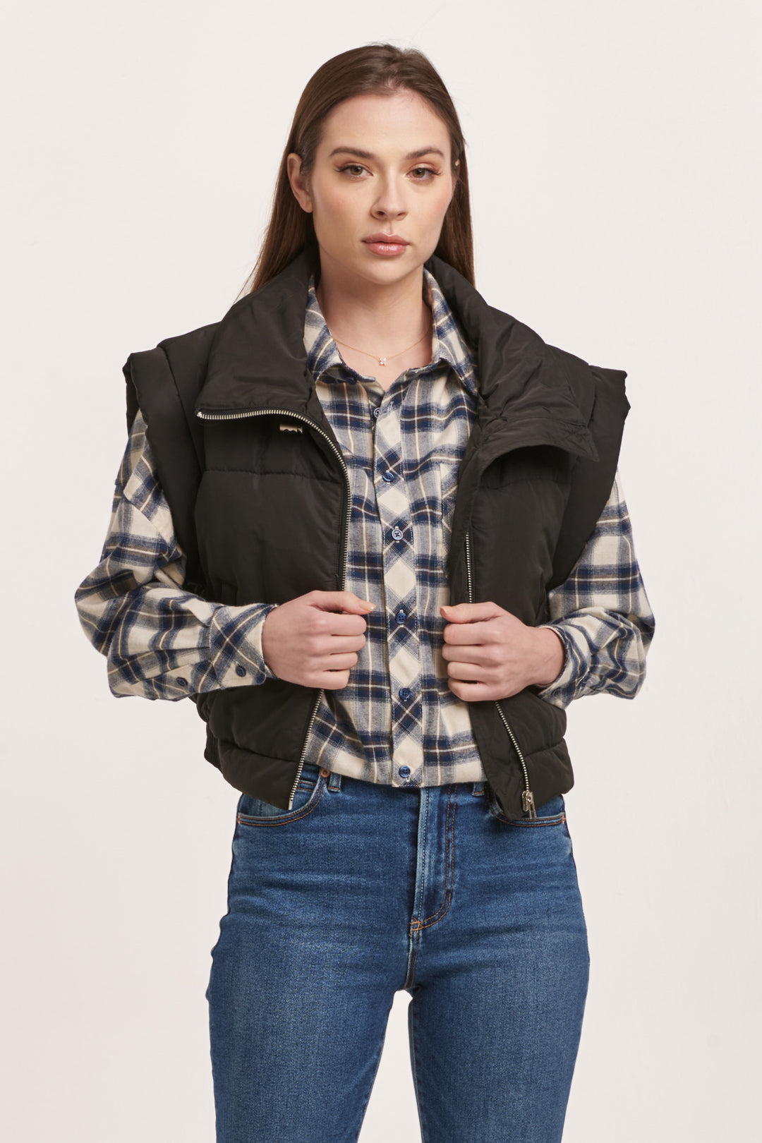 Rosalia Zip Puffer Vest by Dear John - Modish Maven Boutique