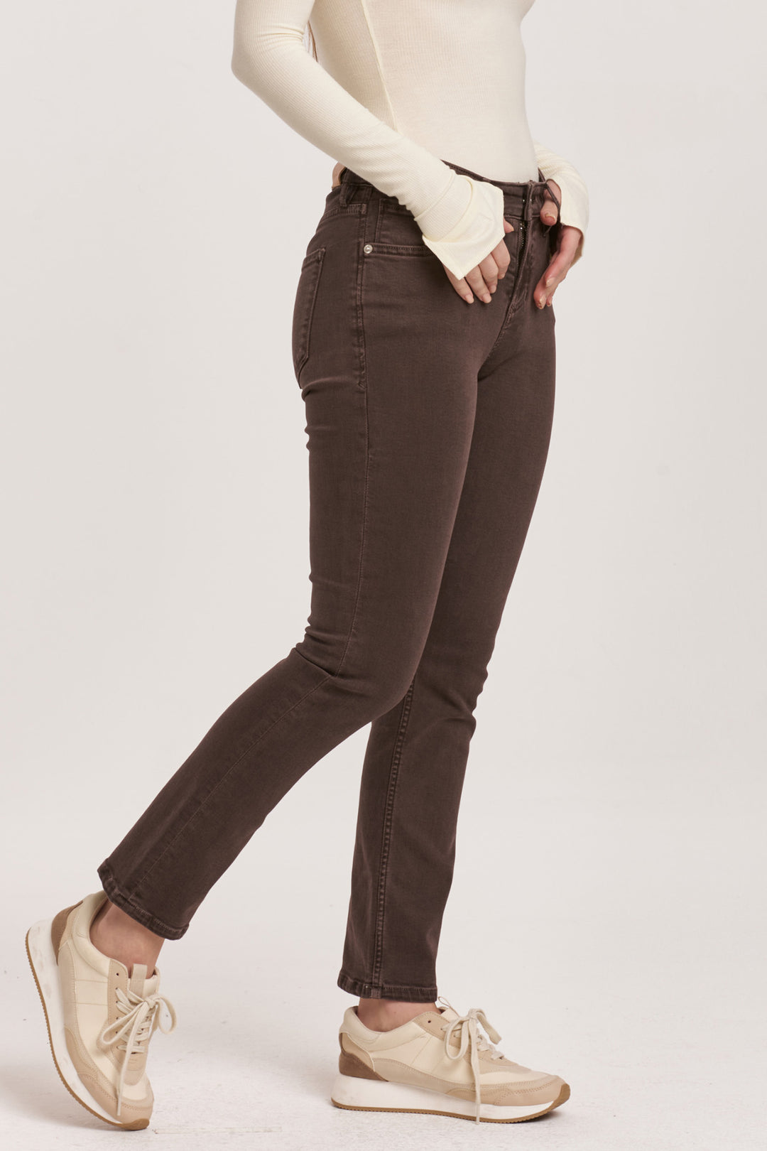 Blaire Mid Rise Slim Straight Jeans