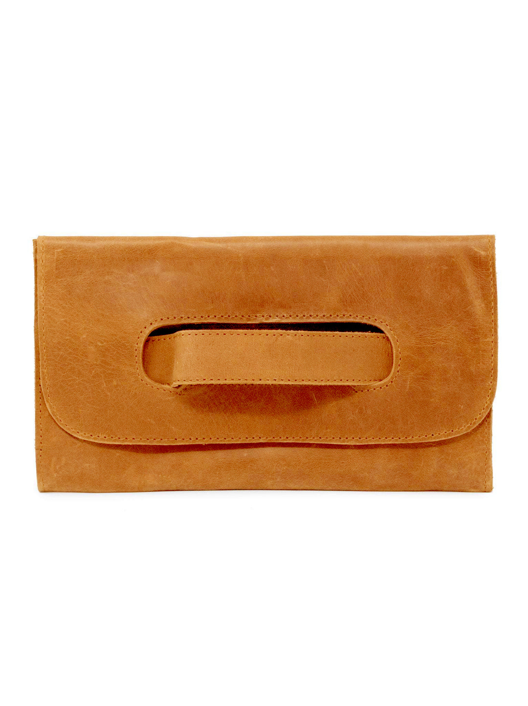 Side Handle Leather Clutch - Modish Maven Boutique