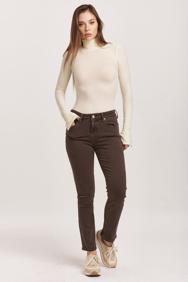 Blaire Mid Rise Slim Straight Jeans