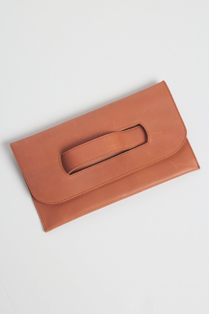 Side Handle Leather Clutch - Modish Maven Boutique