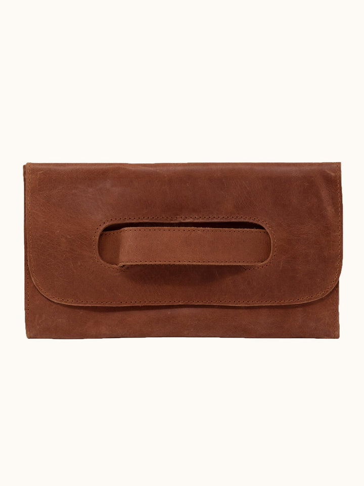 Side Handle Leather Clutch - Modish Maven Boutique