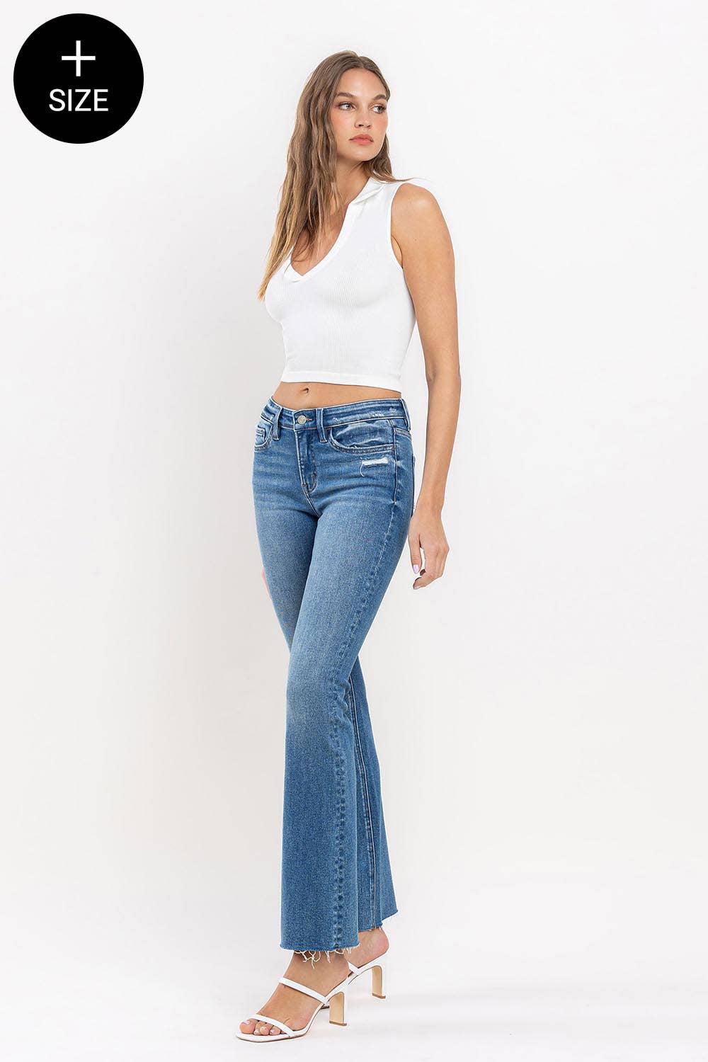 Miranda Curvy Vervet Mid Rise Bootcut Jeans