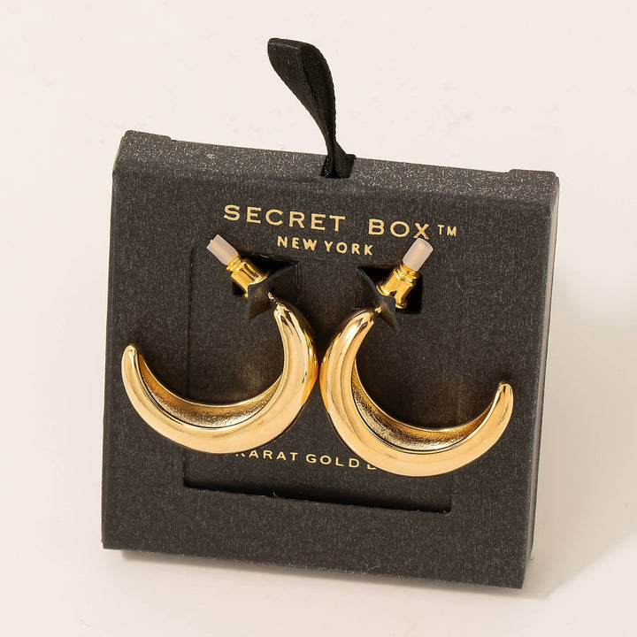 Secret Box Curvy Hoop Earrings - Modish Maven Boutique