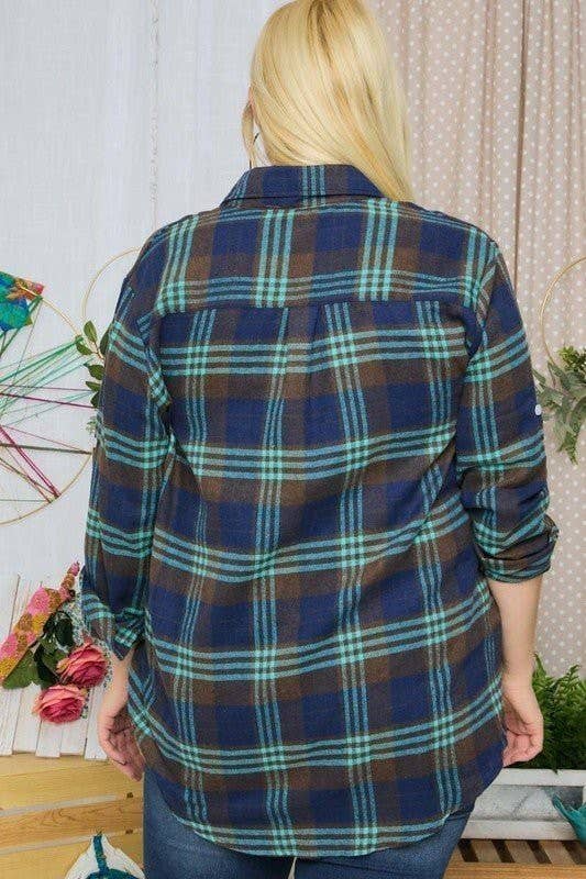 Button Down Plaid Shirt - Modish Maven Boutique