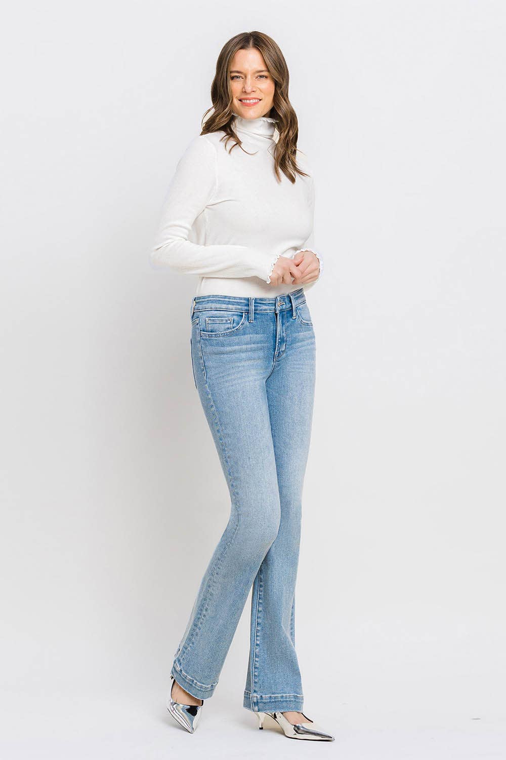 VERVET-MID RISE BOOTCUT JEANS - Modish Maven Boutique