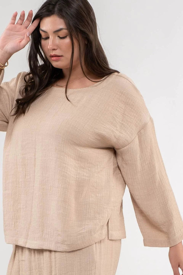 Relaxed 3/4 Sleeve Top - Modish Maven Boutique