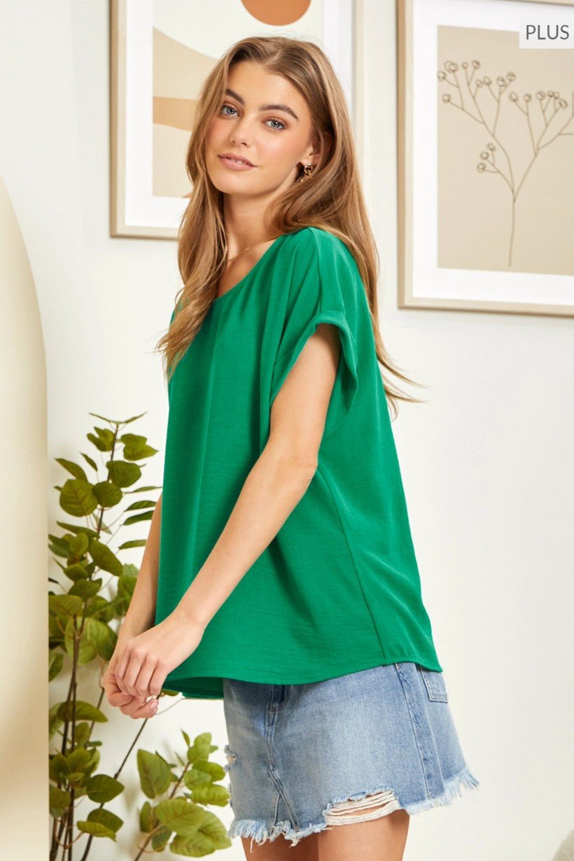 Solid Causal Top - Modish Maven Boutique